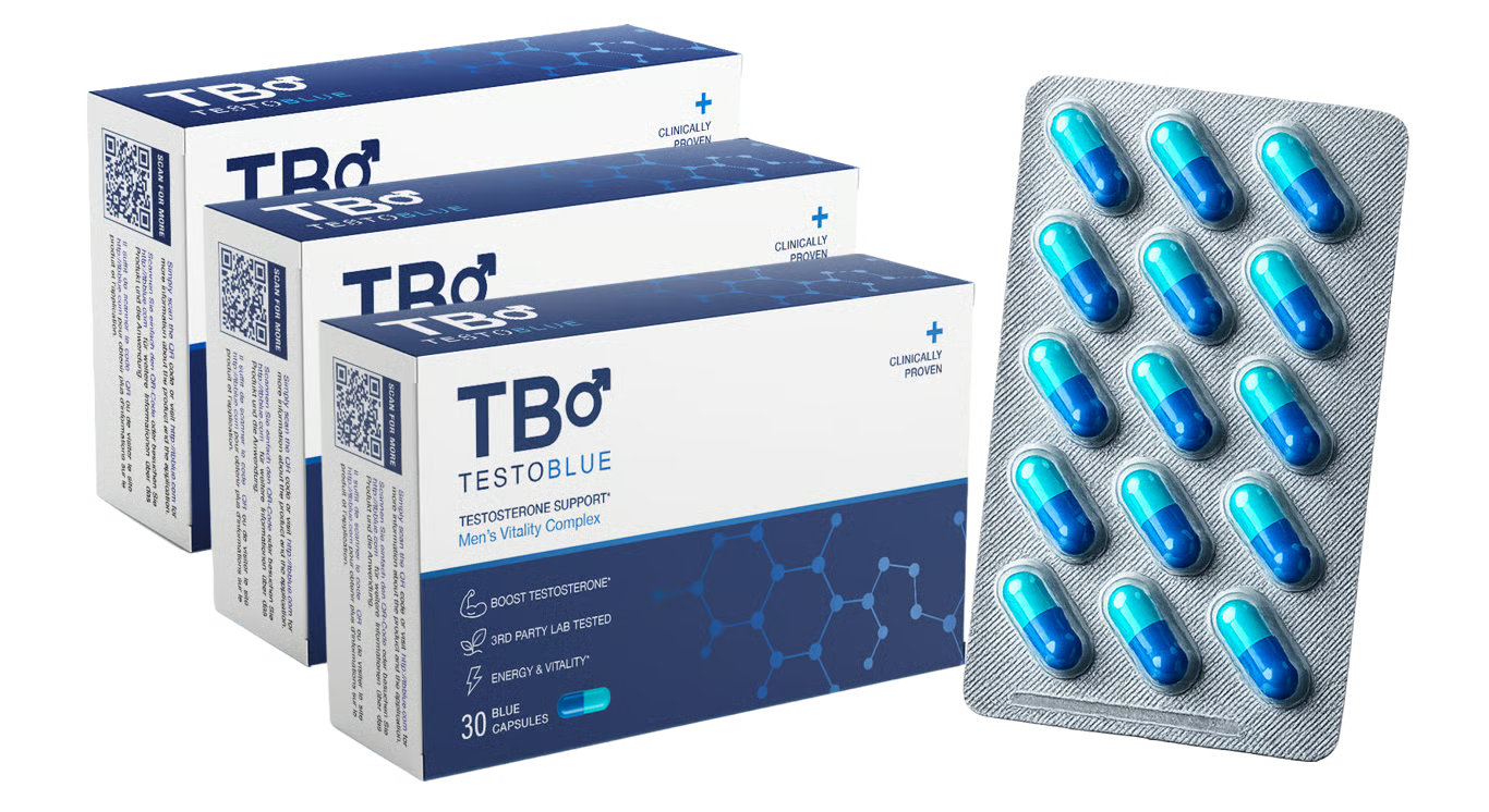 Pack Testo Blue 90 jours avec trois boîtes